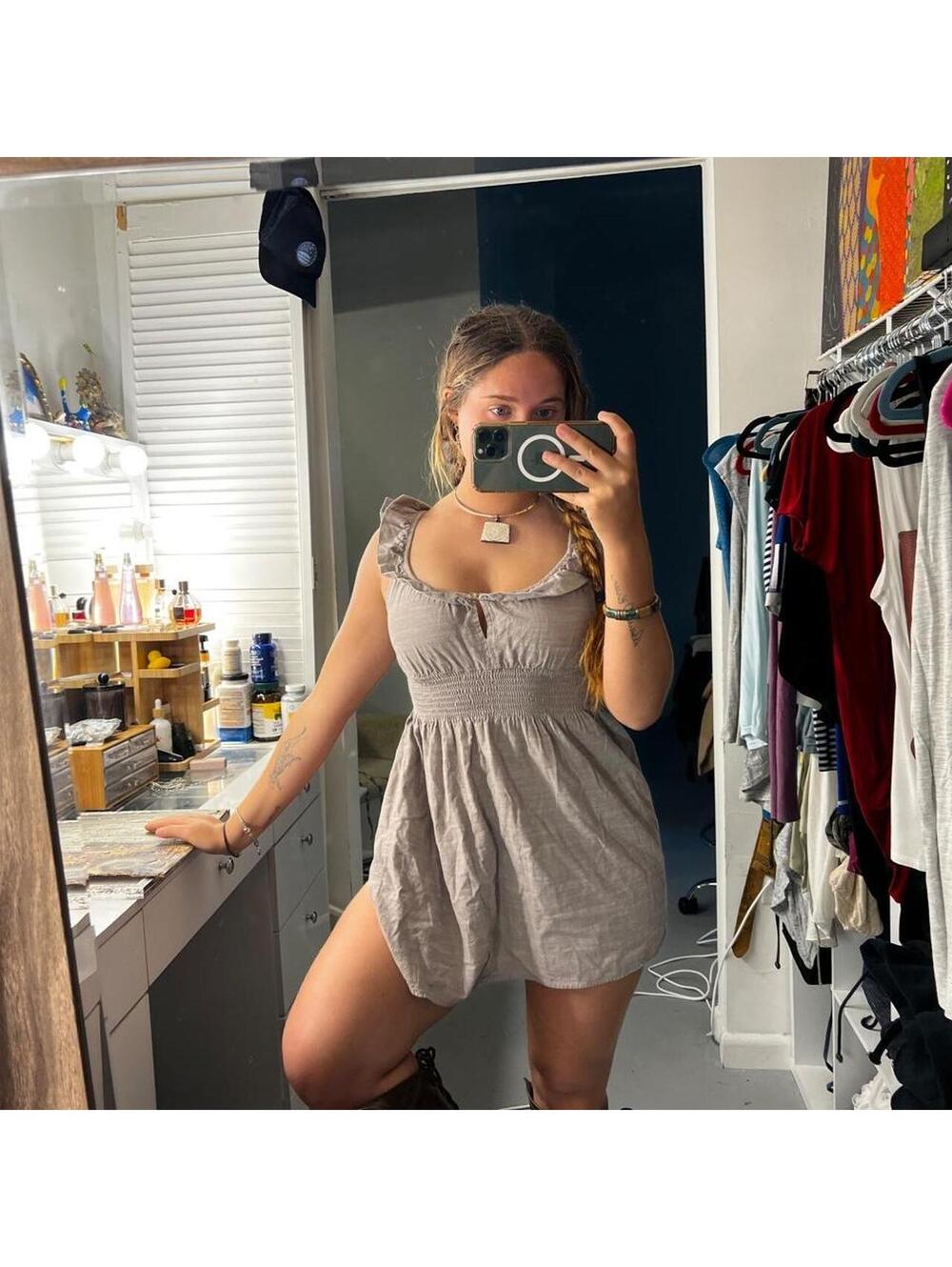 Poetry Women's Brown and Grey Dress [COPY]